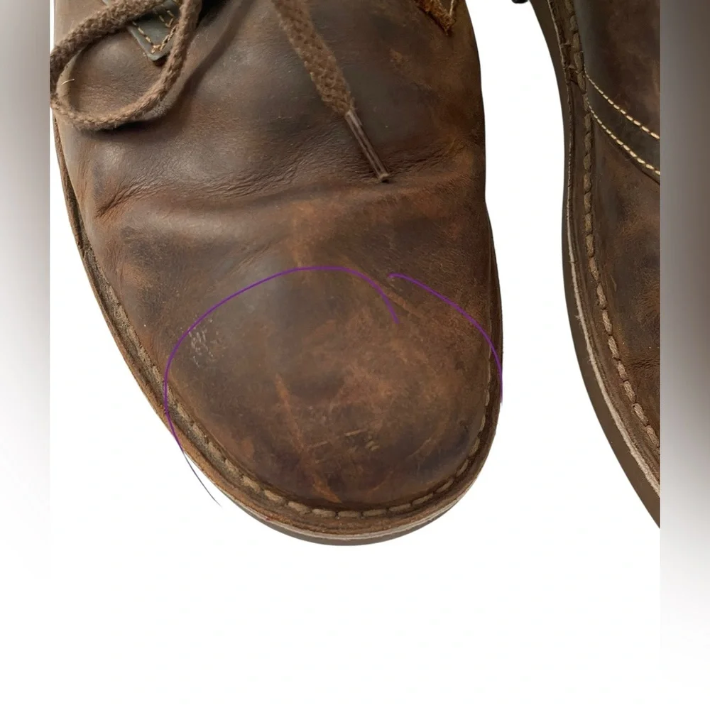 Clarks Bushacre 2 Men's Chukka Boot - Beeswax, US Size 13 Leather Lace Up‎